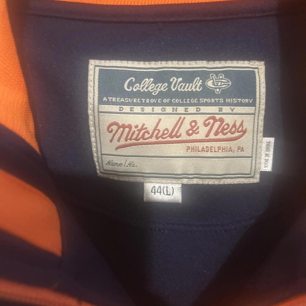 Mitchell & Ness Jacket Mens Large Syracuse Navy Orange Full Zip Track Collegiate - Picture 2 of 12